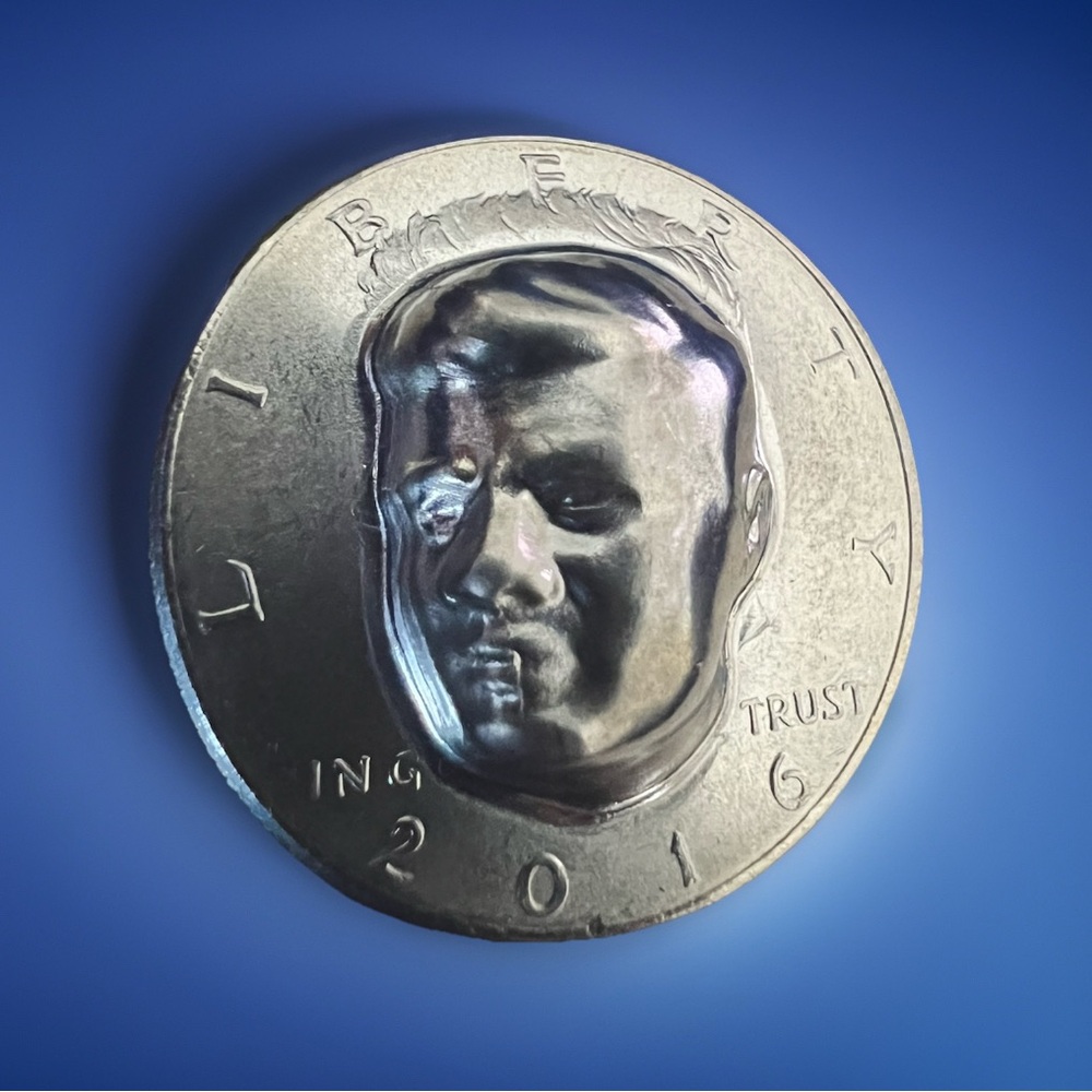 3D JFK Half Dollar Coin